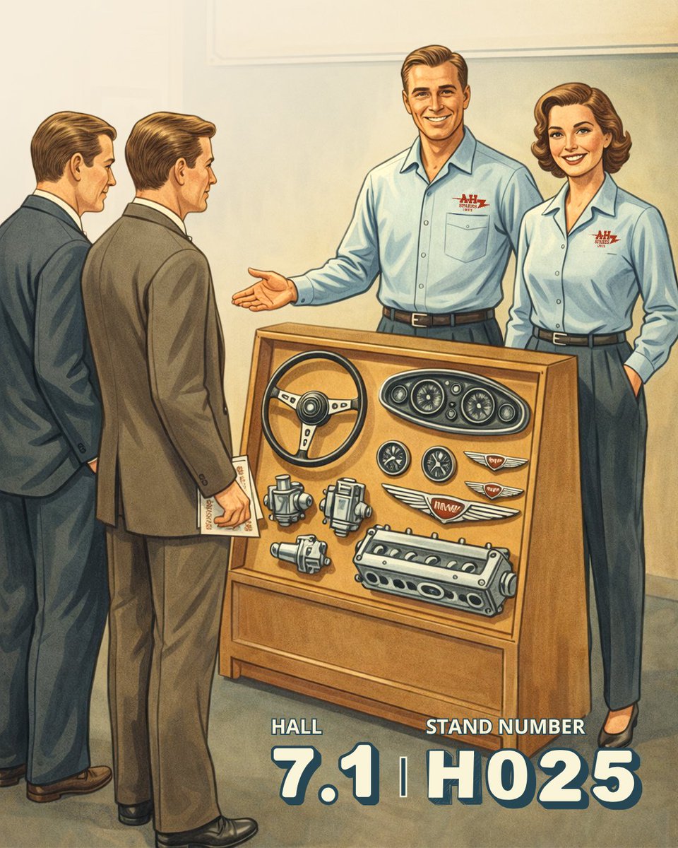 🔥 1 week to go! Retromobile 2026!🚗🏁

Find us in Hall 7.1, Stand H025 — see our parts, get advice &amp; bring photos, ideas, or restoration challenges — let’s talk all things Healey!

📍 Paris Expo Porte de Versailles
📅 28 Jan – 1 Feb 2026

Get tickets 👉 visit.ahspares.co.uk/x-050126