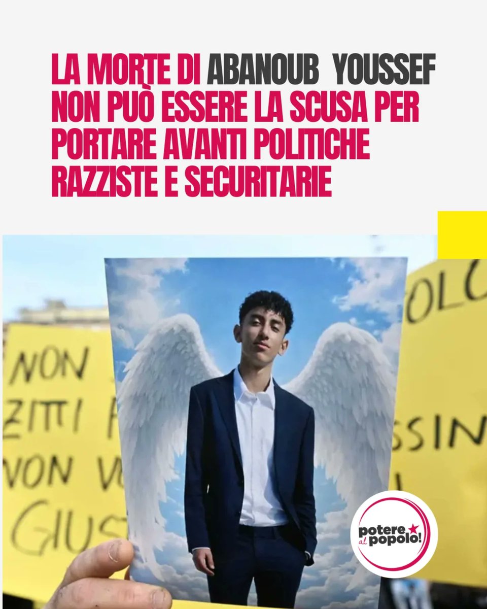 potere_alpopolo's tweet photo. Con i giovani non servono manganelli, metal detector e propaganda.
Servono diritti, giustizia sociale, investimenti sull’istruzione, sul welfare, sul futuro. Servono risposte ai bisogni reali.
L’esatto contrario delle politiche che porta avanti questo governo. #Abanoub https://t.co/VFXQcRFVHa