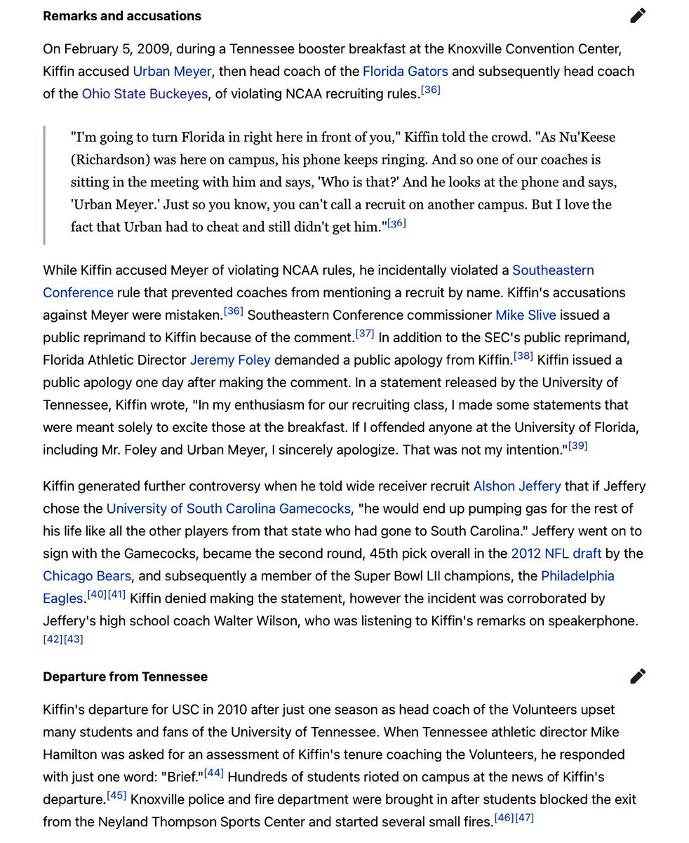 TresorSports's tweet image. #Lane_Kiffin on any list of successful people is insulting to #Football!

He leaves waves devastation behind him! #AlDavis figured him out!

Any coach who leaves his team in the #CFBPlayoff shouldn’t be allowed to coach again!

#NickSaban even dismissed him!

What is #LSU doing?