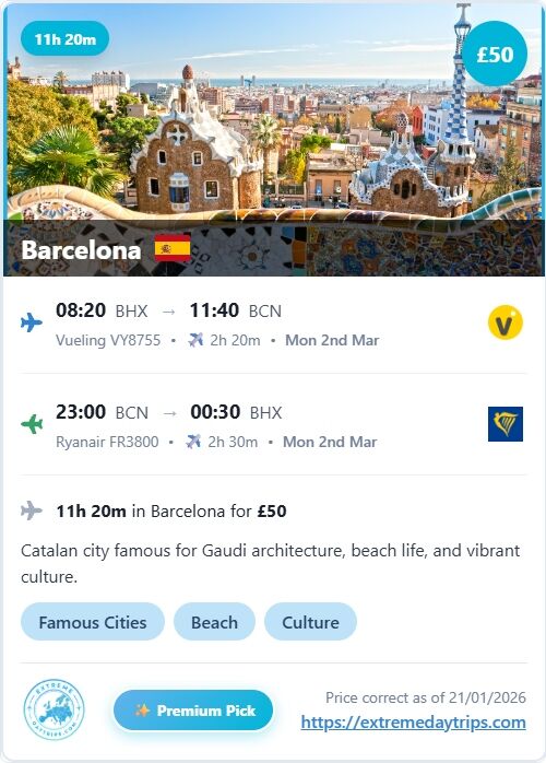 ExtremeDayTrips's tweet photo. Here are some crazy good Extreme Day Trips deals 🔥

These were sent out in today’s Premium Picks weekly email to our Premium members. Here's one deal from each of the major UK airports.

If you want more deals like this landing in your inbox every week, check out Premium ✈️ https://t.co/HuhWbmQrRi