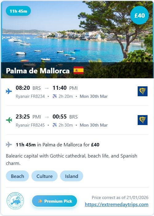 ExtremeDayTrips's tweet photo. Here are some crazy good Extreme Day Trips deals 🔥

These were sent out in today’s Premium Picks weekly email to our Premium members. Here's one deal from each of the major UK airports.

If you want more deals like this landing in your inbox every week, check out Premium ✈️ https://t.co/HuhWbmQrRi