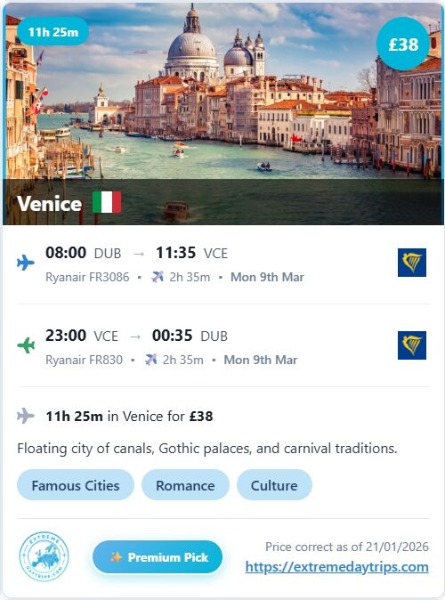 ExtremeDayTrips's tweet photo. Here are some crazy good Extreme Day Trips deals 🔥

These were sent out in today’s Premium Picks weekly email to our Premium members. Here's one deal from each of the major UK airports.

If you want more deals like this landing in your inbox every week, check out Premium ✈️ https://t.co/HuhWbmQrRi