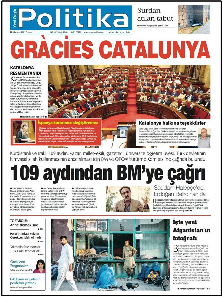 El <a href="/parlamentcat/">Parlament de Catalunya</a> va ser el primer del món que va reconèixer l'Administració Autònoma i Democràtica del Nord i Est de Síria. No pot restar callada amb l'ofensiva contra el poble kurd i les seves estructures democràtiques per part del règim de Jolani.
