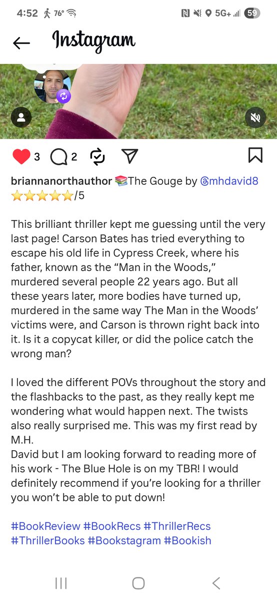 Author M H David tweet media