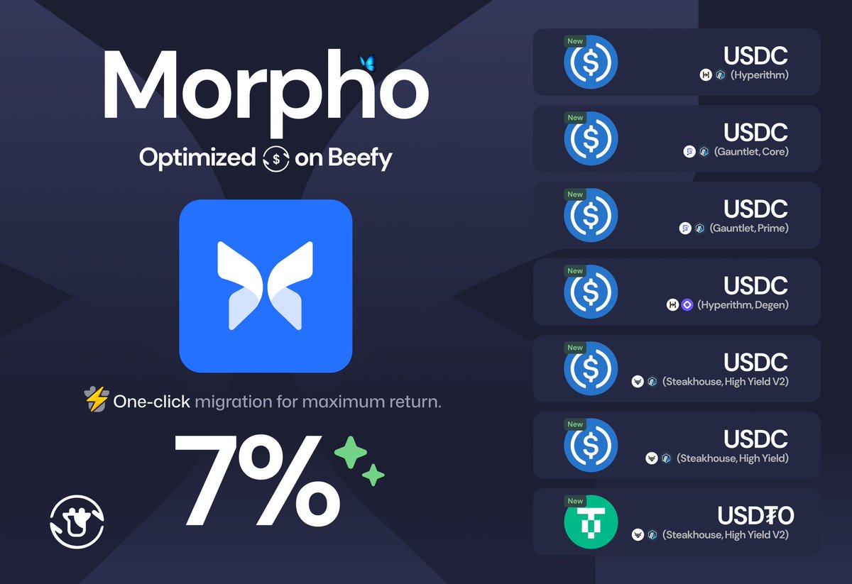 since you all love stables...

autocompounding Morpho single asset stables