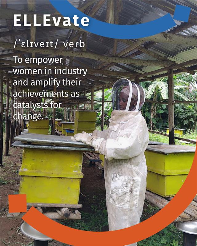 UNIDO's tweet photo. Welcome to #ELLEvate story nr. 57. This week, we rise with Kibe Dame.
Her journey shows how empowering women farmers strengthens livelihoods and global trade. 🌍
👉 Read her story: https://t.co/LNILBad6kN https://t.co/3XGxQrBNMa
