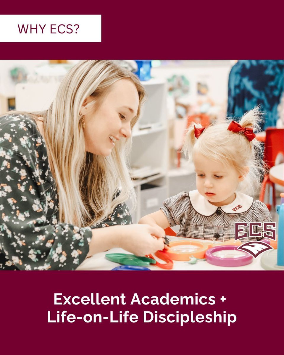 ecs_eagles's tweet photo. Come see how ECS may be a good fit for your family by attending an upcoming Open House or scheduling a tour today. Visit us at https://t.co/MVgzw1VkFb

#ExcellentAcademics #LifeonLifeDisipleship #PartneringWithParents #BuildingForLife #ECSeagles https://t.co/4WmozgNI8K