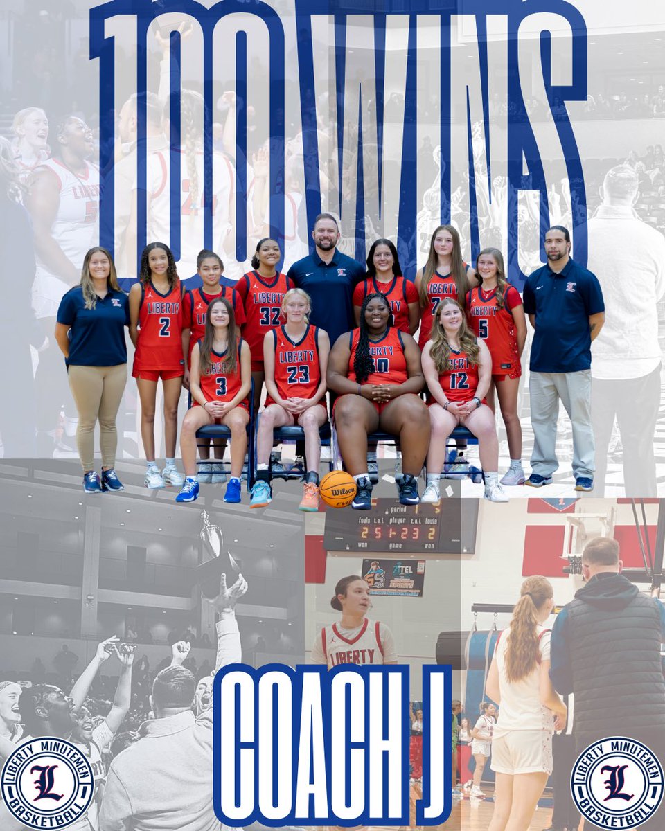 LHSWBB's tweet photo. Congratulations To Coach J On Reaching His 100th Coaching Win In The State Of Virginia With A 66-46 Victory Over Amherst County! #libertypride #family https://t.co/lWqacaquLb