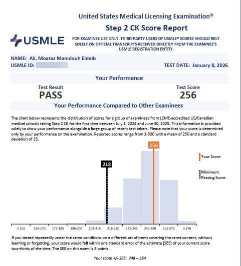 الحمد لله رب العالمين
Grateful for the journey.
Thankful to my mentors.
Moving forward.
#USMLE #Step2CK