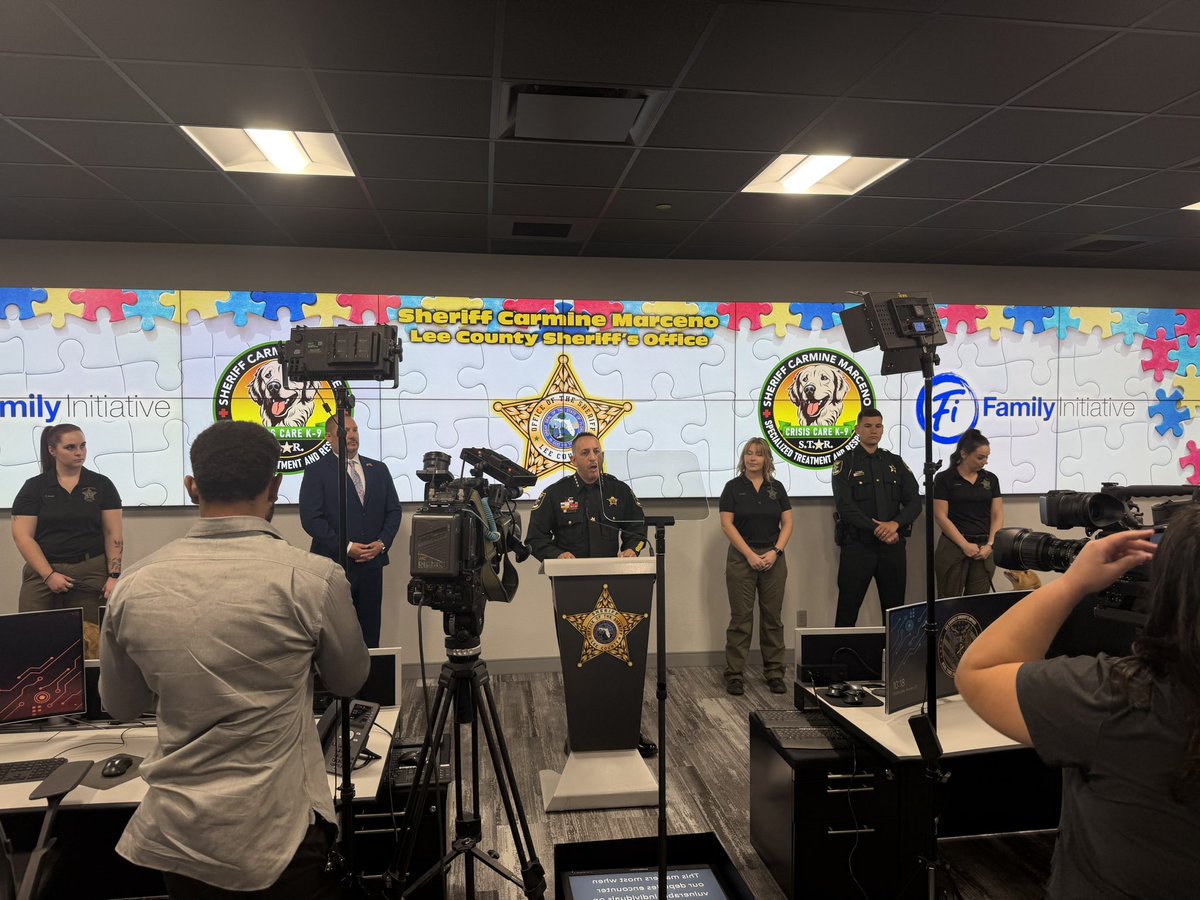 SheriffLeeFL's tweet photo. Sheriff Carmine Marceno announces a new initiative to assist #teamLCSO when responding to calls involving persons with developmental disabilities. https://t.co/3376QOyoEm