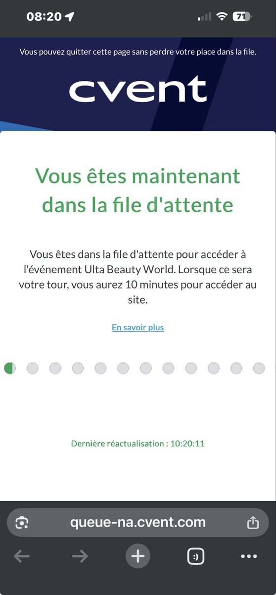 Been waiting after being on a redeye schedule to buy my tickets and all I see is this for 20 minutes #ultabeautyworld <a href="/ultabeauty/">Ulta Beauty</a> 🥲🥺
