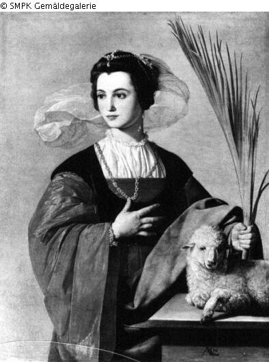 Santa Inés, por Alonso Cano.
Pintura destruida en Berlín en 1945😓