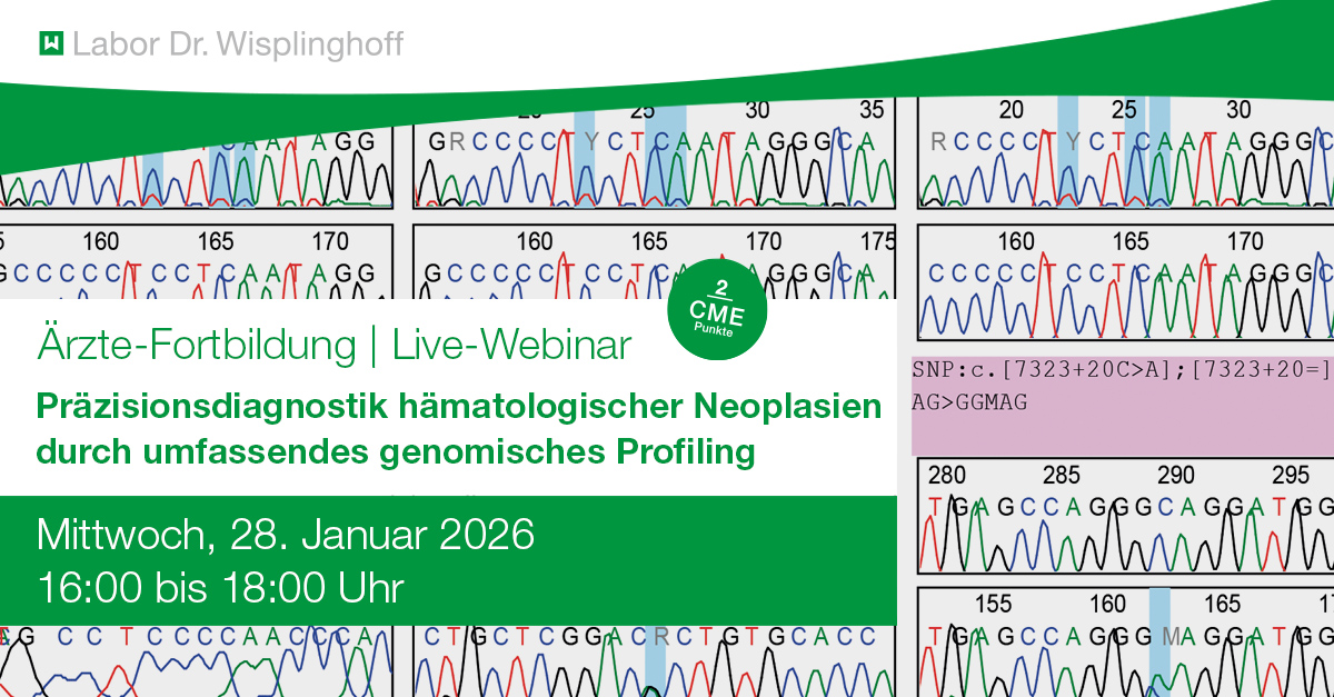 Wisplinghoff's tweet photo. Fortbildung: #Präzisionsdiagnostik hämatologischer #Neoplasien durch umfassendes genomisches Profiling (2 #CME)
🔬 #DNA-/#RNA-basierte Next-Generation-Sequencing-Verfahren – #Analysemethoden im Vergleich
📅 28.1.26 🕓 16–18 Uhr
👉Anmelden: https://t.co/4Ih6QYa21Z
#Hämatoonkologie https://t.co/zQCUwLy5x3