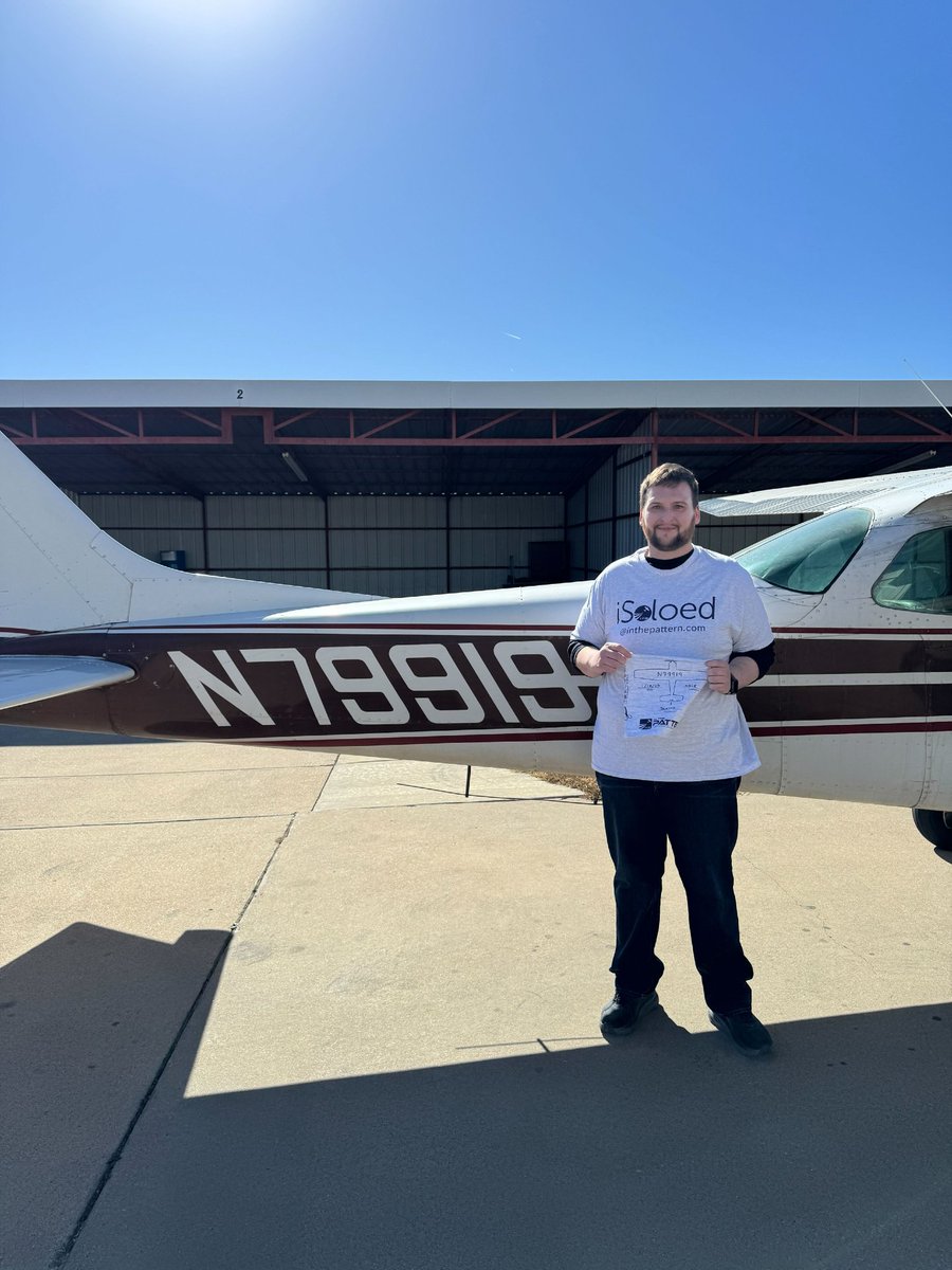 InThePattern1's tweet photo. Congratulations to David on completing his Initial Solo! https://t.co/EPvJGeO348