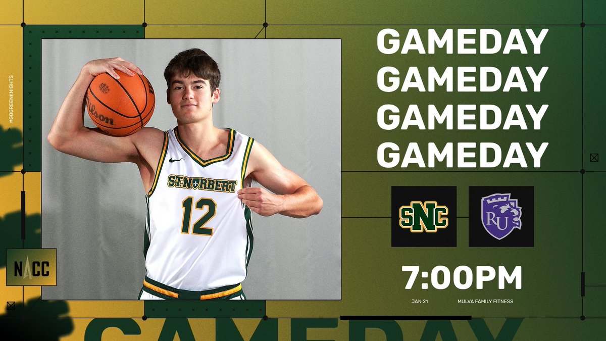 SNCMensBB's tweet image. Game Day!!! ⚔️🏀
#gogreenknights
🆚 Rockford
🕖 7
📍De Pere, WI
💻 boxcast.tv/view/st-norber….