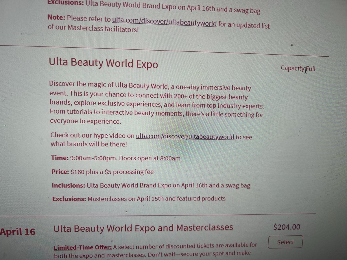 Jessemelinaax's tweet image. Ulta beauty world sold out guys im so sad .  #ultabeautyworld