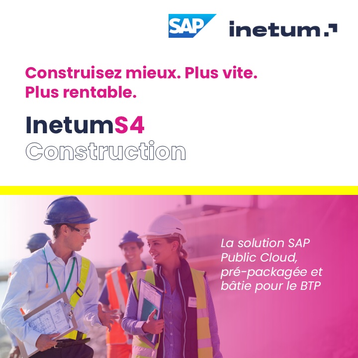 inetum_fra's tweet image. [France] Les professionnels du #BTP ont besoin d’un #ERP conçu pour le terrain.

Avec InetumS4Construction, automatisez vos processus clés, fiabilisez vos données et bénéficiez d’une vision unifiée et temps réel de vos projets, finances et opérations.

📩 olivier.gehin@inetum.com