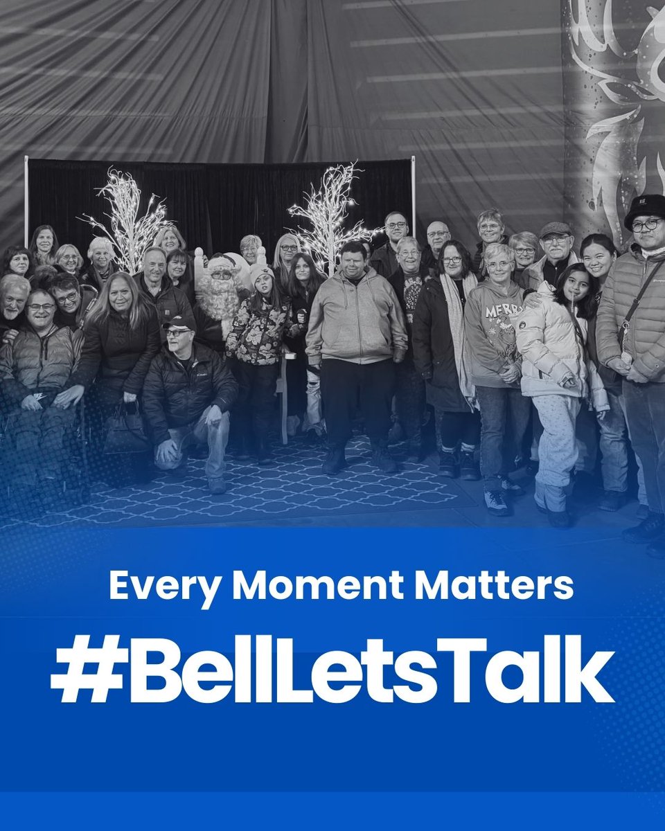 AvenirCentre's tweet photo. #BellLetsTalk 💙
Every moment matters. This year on Bell Let’s Talk Day, we’re focusing on taking moments—for ourselves, for our loved ones, and for our community.
We’re incredibly lucky at the Avenir Centre to have a close-knit and supportive team who take care of each other. https://t.co/cvfHMyv9oE