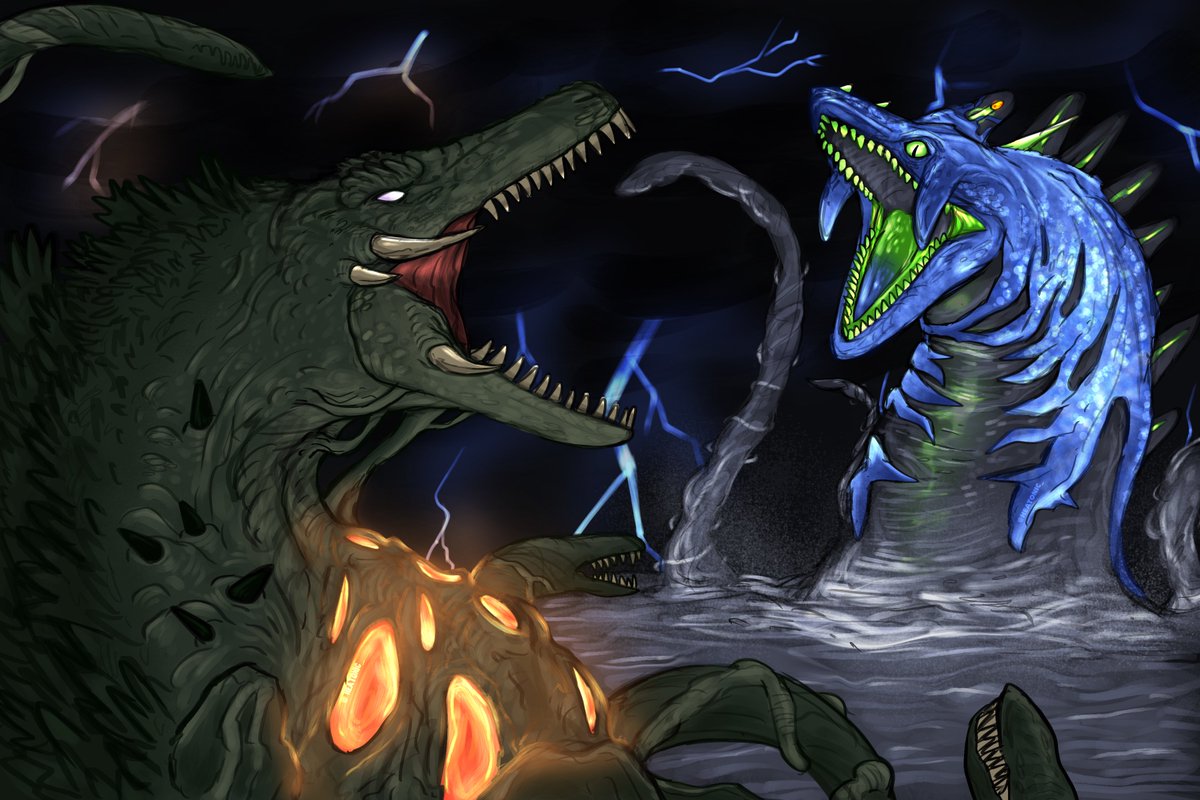 heatonic_'s tweet image. perfect chaos vs biollante