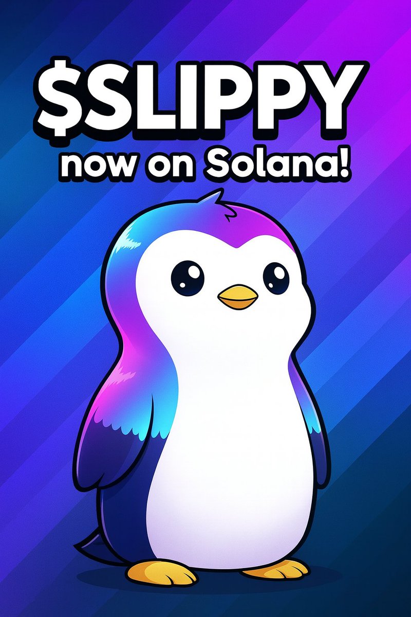SlippySolana's tweet image. 5 SOL giveaway: 

💰 5 SOL total
👥 5 winners (1 SOL each)

From the Pudgy Penguin universe, $SLIPPY is building real on-chain tools:
🤖 AI trading companion
🎨 SLIPPY NFT maker

Like, repost, follow @SlippySolana &amp;amp; tag 2 friends 👇
Winners in 48 hours 🏆