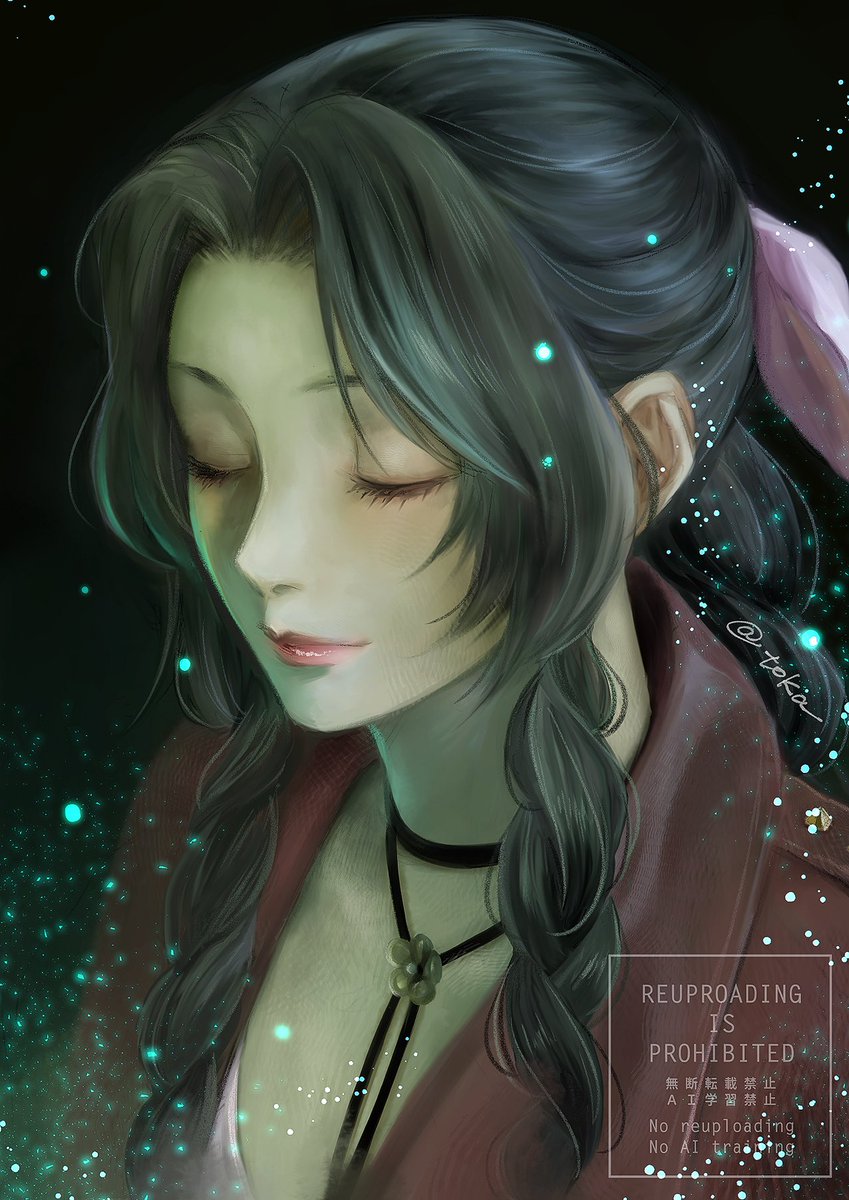 ill_toka's tweet photo. リメイクエアリス(模写) https://t.co/THjfEDXEq1