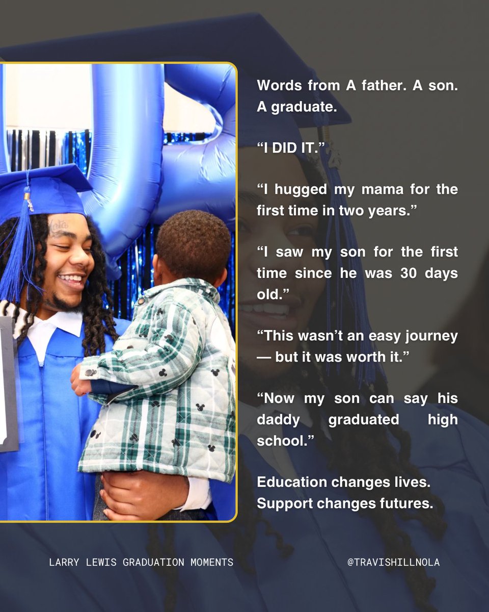 Two years without a hug.
Two years without seeing his son grow.
And still Larry never gave up.

This is what perseverance looks like.
This is what second chances sound like.
This is what happens when education, support, and belief meet determination.