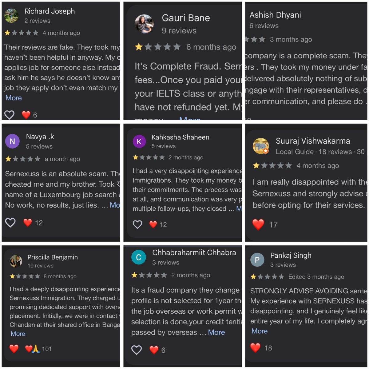 Iam_raza_'s tweet image. Do NOT fall for flashy claims by @sernexuss 
Dozens of public reviews allege fake promises, zero results, poor communication &amp;amp; no refunds — despite “100% success” marketing.
Do your due diligence. Don’t lose your hard-earned money.
#ImmigrationScam #FraudAlert #NoMoreFraud