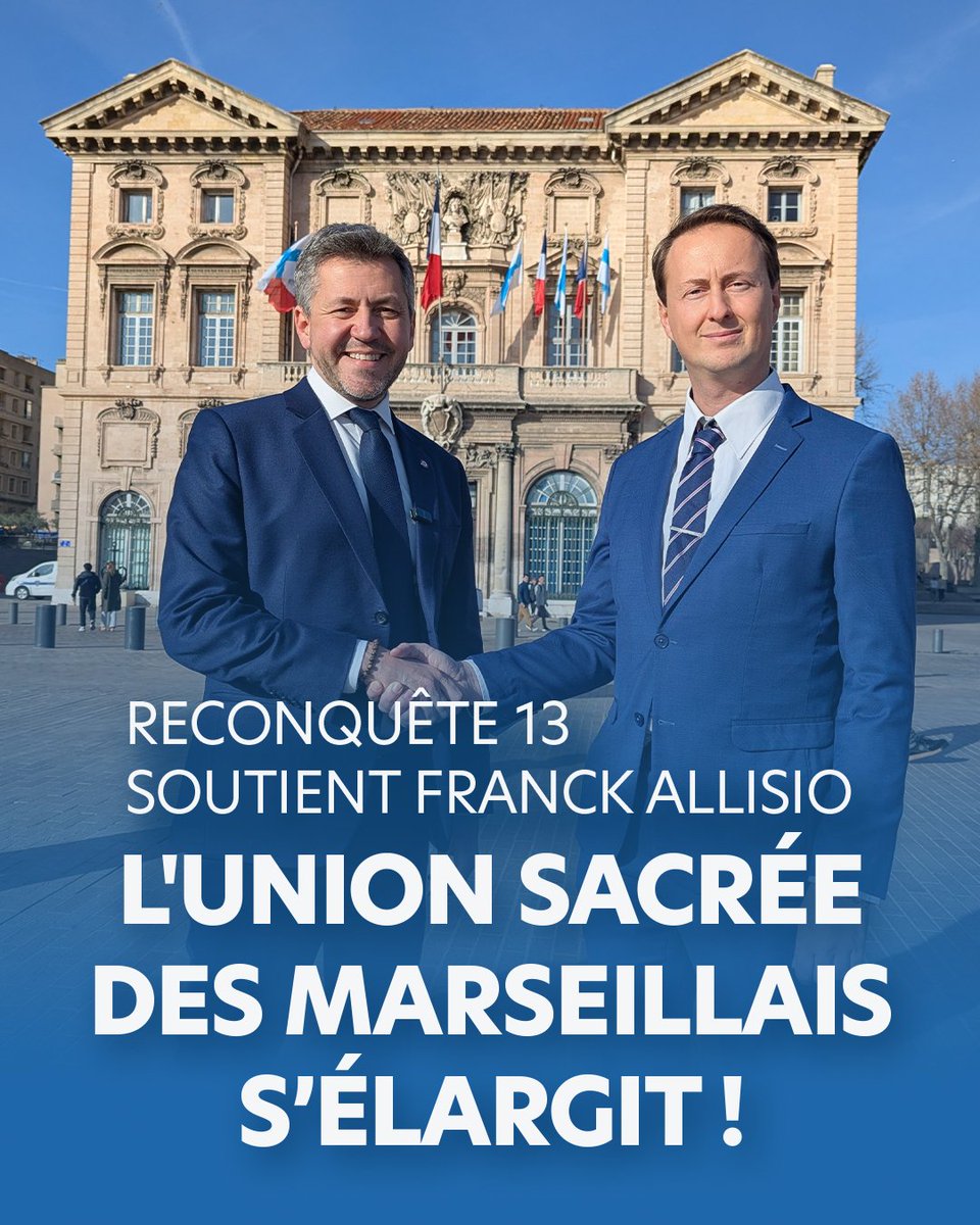 L'union sacrée des Marseillais s'élargit encore !

<a href="/jm_graffeo/">Jean-Marc Graffeo</a> apporte le soutien de Reconquête au grand rassemblement que nous bâtissons pour gagner face à la gauche de Payan et l'extrême-gauche de Delogu.

Tous unis pour sauver Marseille !