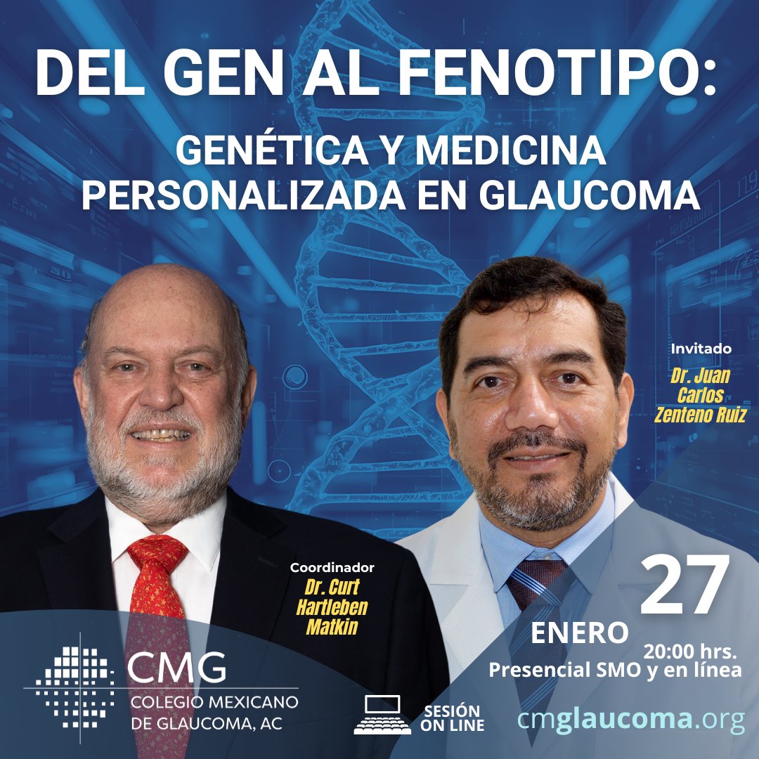 Próxima Sesión de #Glaucoma
ENERO 2026

👉  cmglaucoma.org

#ColegioMexicanodeGlaucoma #GlaucomaSesiones #OftalmologosespecialistasenGlaucoma #Glaucoma