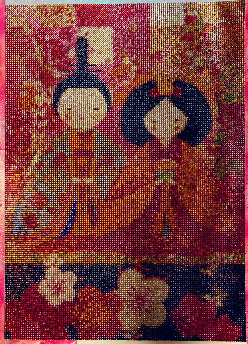 ぴょんにゃん@ダイヤモンドアート、ミニチュアドールハウス、刺繍垢