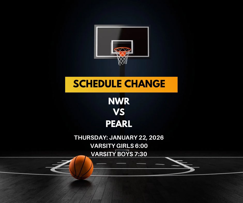 NWRGBB's tweet photo. 🚨NWR vs Pearl will be played at Northwest Rankin High School tomorrow, January 22, 2026🚨 https://t.co/VJwivFVCAX