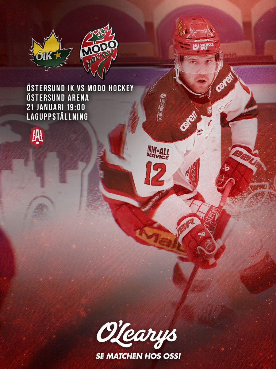MoDo_Hockey's tweet image. Laget i Östersund!

🥅 Werner i målet.
ℹ️ Ej tillgängliga för spel: Fitzgerald, Swetlikoff, Andersson &amp;amp; Falkenhäll.

Nedsläpp 19:00. 

#modose