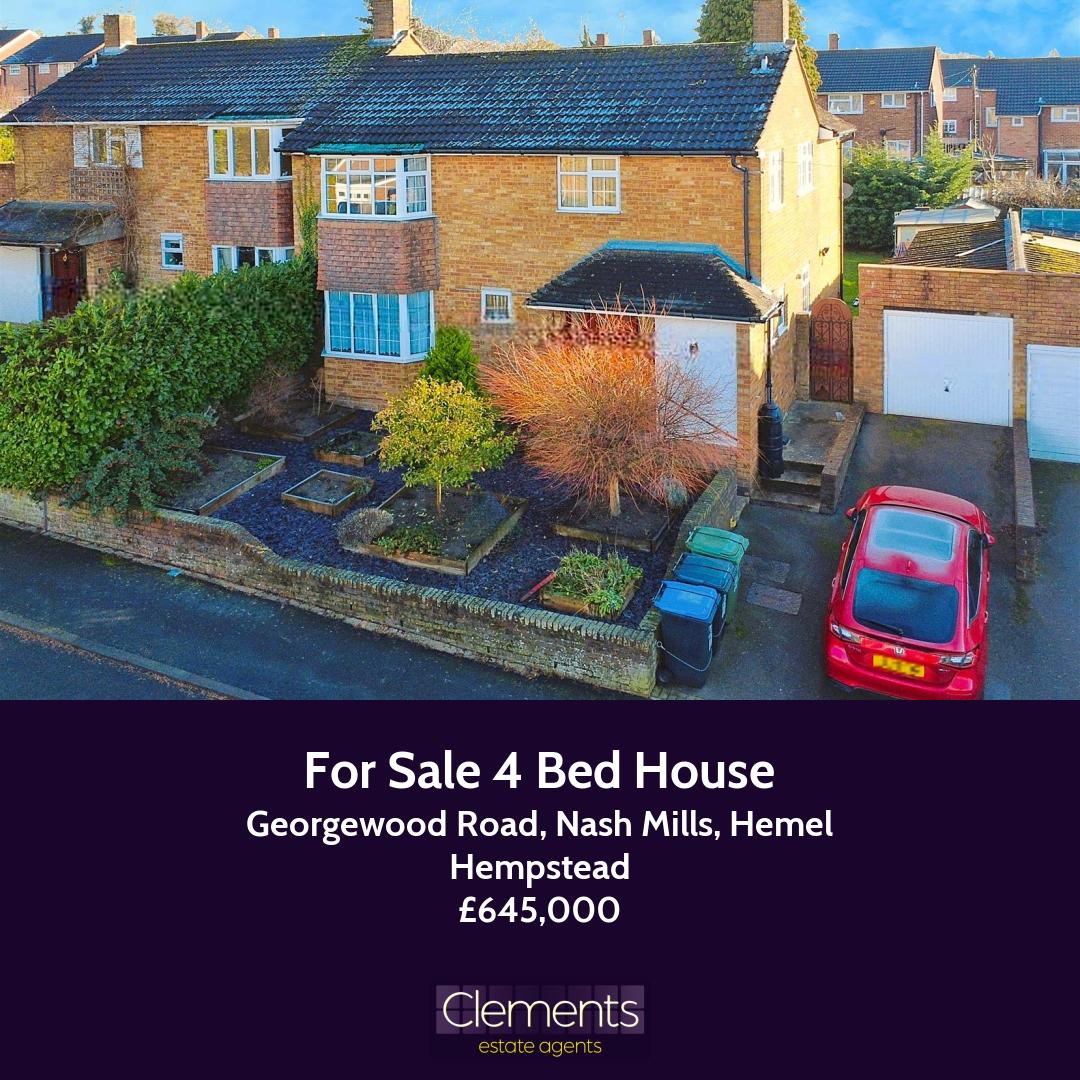 🎉New to Market!

For Sale 4 Bed House £645,000
Georgewood Road, Nash Mills, Hemel Hempstead

psh.pt/dsfg0wj0

Get in touch today!
☎️ 01442 214151
📧 sales@clementsestateagents.co.uk
📧 lettings@clementsestateagents.co.uk