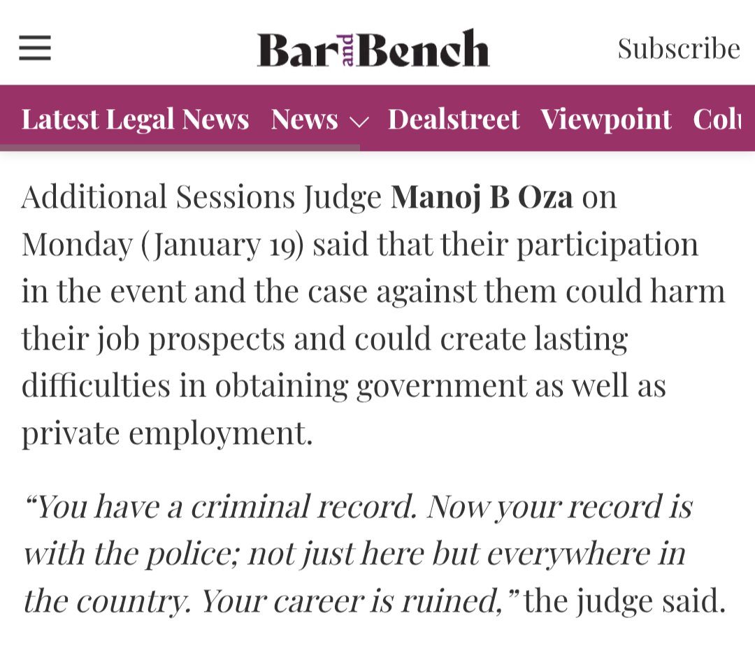 "Additional Sessions Judge Manoj B Oza"

Anonymity breeds bad behavior.

Always name the judge.