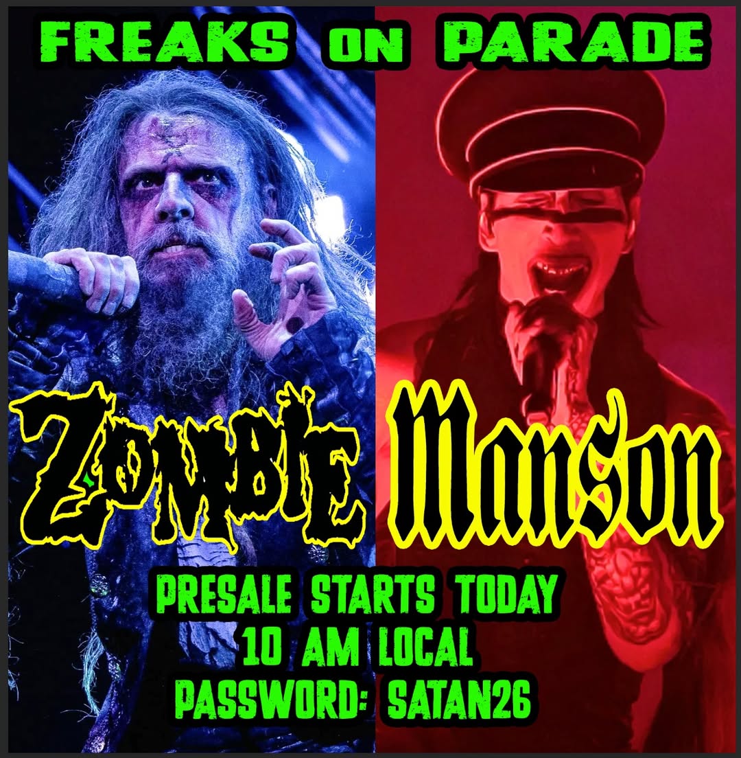 🔥 PRESALE TICKETS AVAILABLE TODAY! 🔥

Password: SATAN26

robzombie.com/tour