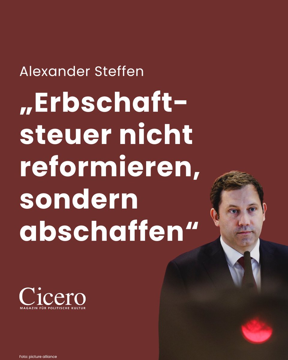 cicero_online's tweet image. Freibeträge, Ausnahmen, Tarife: Die Politik diskutiert Details und vermeidet die Grundfrage. Warum soll der Staat miterben? Die #Erbschaftsteuer ist kein Akt der Gerechtigkeit, sondern Ausdruck von Misstrauen gegenüber Eigentum. Von Alexander Steffen.

tinyurl.com/24ygqwos