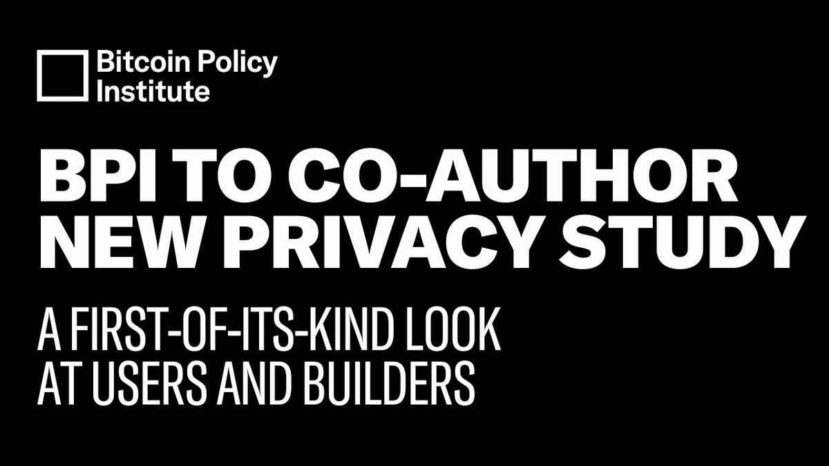 ANNOUNCEMENT: BPI is partnering with @Fedibtc and @CornellTPI to field a  two-year study tracking how policy shapes privacy decisions for users and  developers. Privacy debates tend to rely on theory, not data.