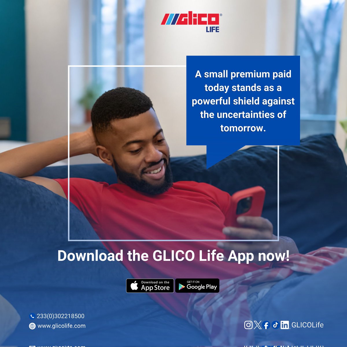 Today’s small step can protect tomorrow’s uncertainties.

“A small premium paid today stands as a powerful shield against the uncertainties of tomorrow.”

Download the GLICO Life App on the App Store or the Play Store.

#GLICOLife
#PremiumPayment
#DownloadGLICOLifeApp