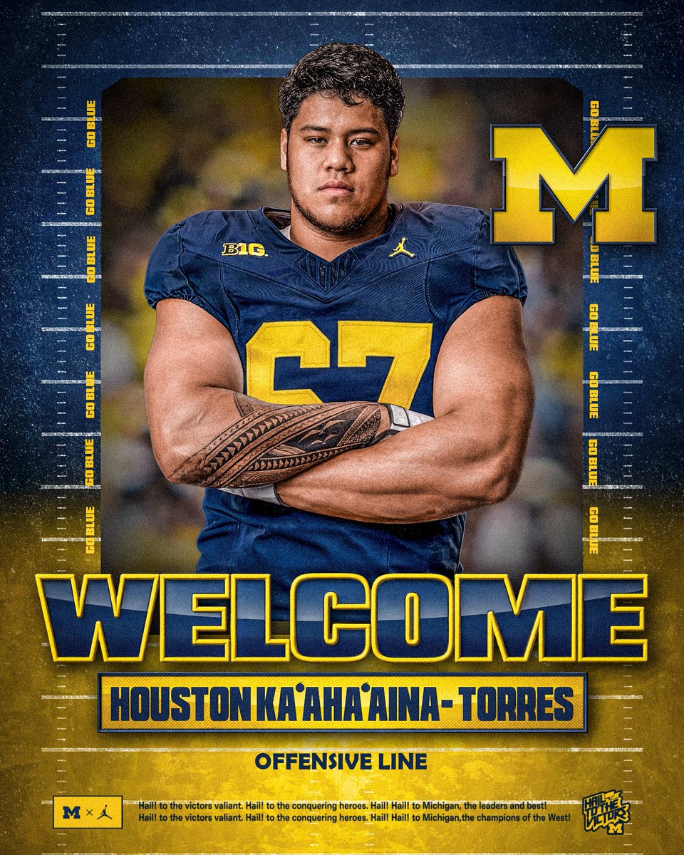 UMichFootball's tweet image. Welcome to Michigan, @HoustonKTorres! 〽️

» myumi.ch/Mk2mx