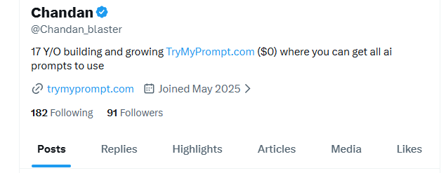 Chandan_blaster's tweet image. Small account happiness

Completed 90+ followers today

Will i reach 100+ followers today itself