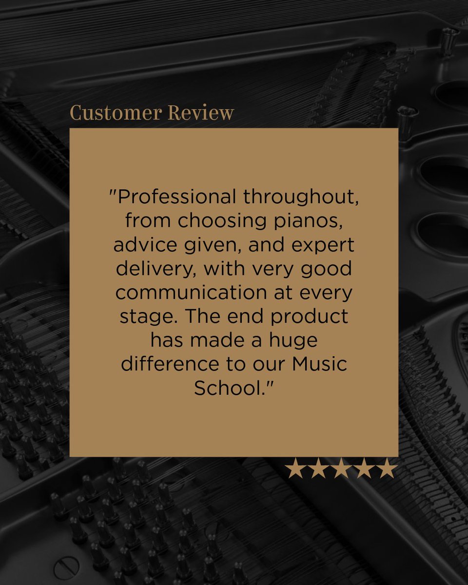 CoachHouseUK's tweet photo. Every detail matters - from the first conversation to final delivery!

Thank you to our client for this thoughtful feedback. We are so pleased to have played a part in your school's musical journey! 

#CoachHousePianos #CustomerReview #PianoExperts #PianosInSchools https://t.co/EnsOLBO4tD