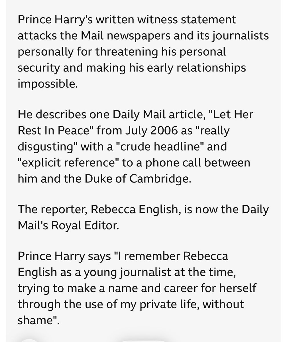 #PrinceHarryVsANL The one that annoys me most is Rebecca English — FAT liar &amp; head of the royal rota - a serial basher of the Sussexes in the DailyMail/podcast. The effrontery of doing so - knowing she’s a liar &amp; doing it purely for self-preservation is genuinely disgusting.