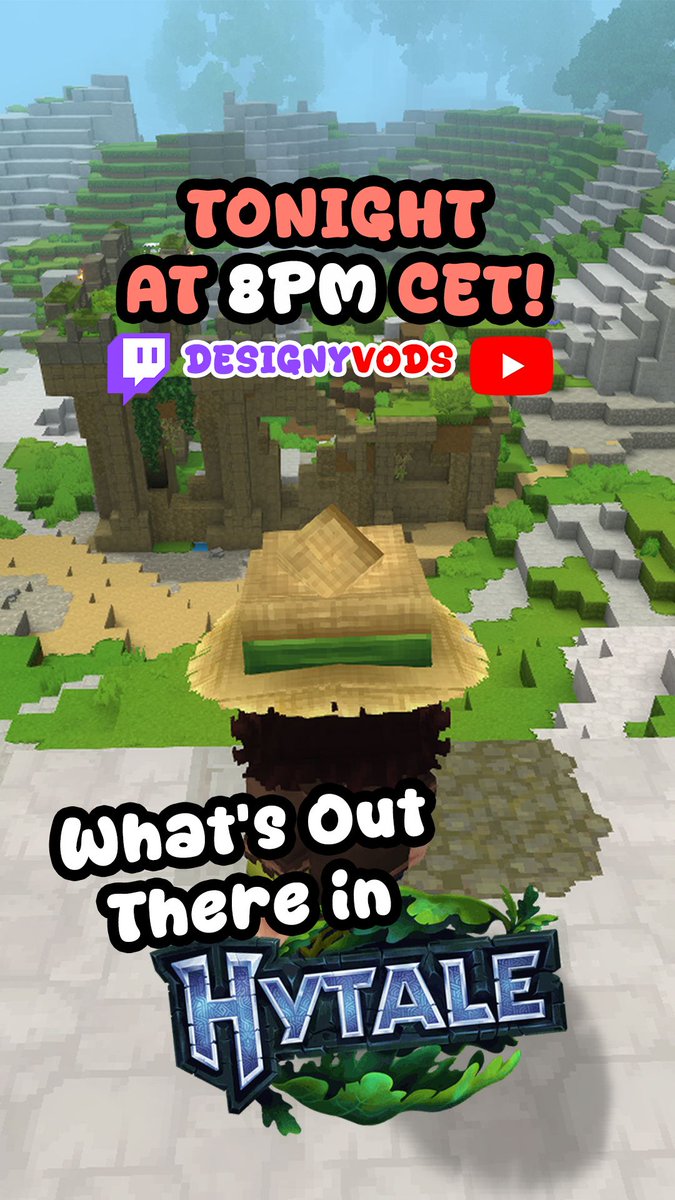 ItsMeDesigny's tweet photo. Going live tonight! 🔴
Exploring deeper into the Hytale world.
Hoping to find new structures, secrets, or maybe even civilizations.

Can't wait to see you in a couple of hours! 😁

#Hytale #TwitchStreamer #CozyGaming #Exploration #GamingTogether #Designy https://t.co/mgyZIQbcGp