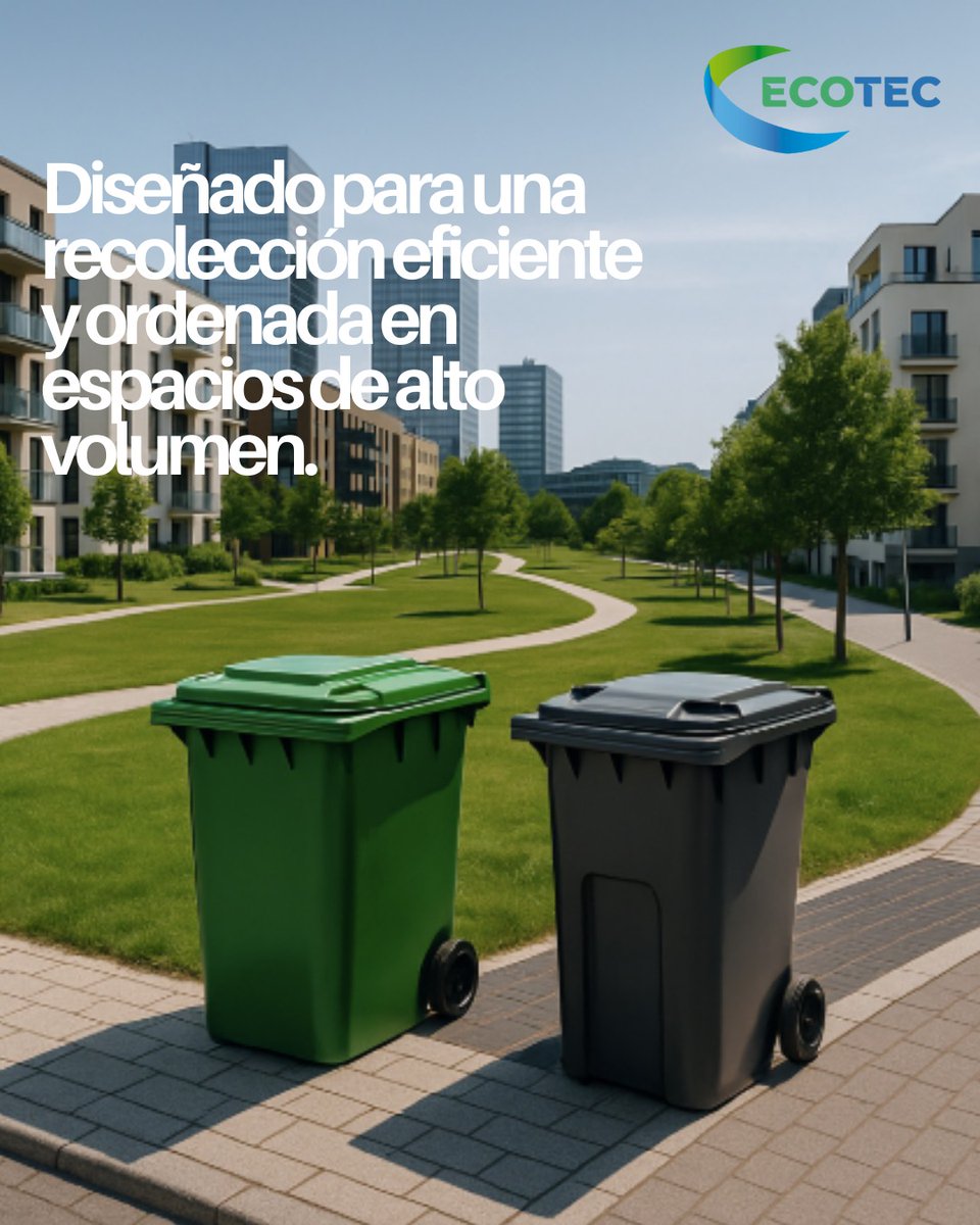 El contenedor ECOTEC 240L Europeo es ideal para condominios, industrias y espacios con alta generación de residuos. Su diseño robusto y movilidad facilitan una separación correcta y una recolección eficiente conforme a la norma vigente. ecotec-la.com
#ECOTEC #240L