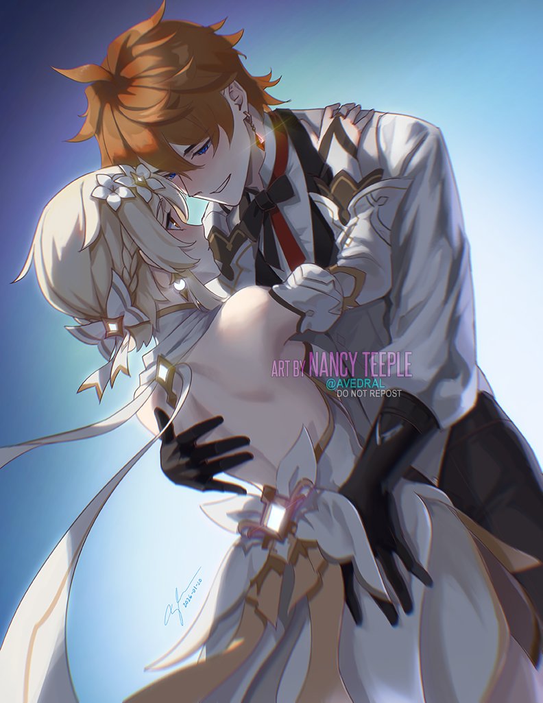 Between Heaven and Earth 🐳✨

I just really wanted to draw Lumine's new dress.
#chilumi #タル蛍 #GenshinImpact