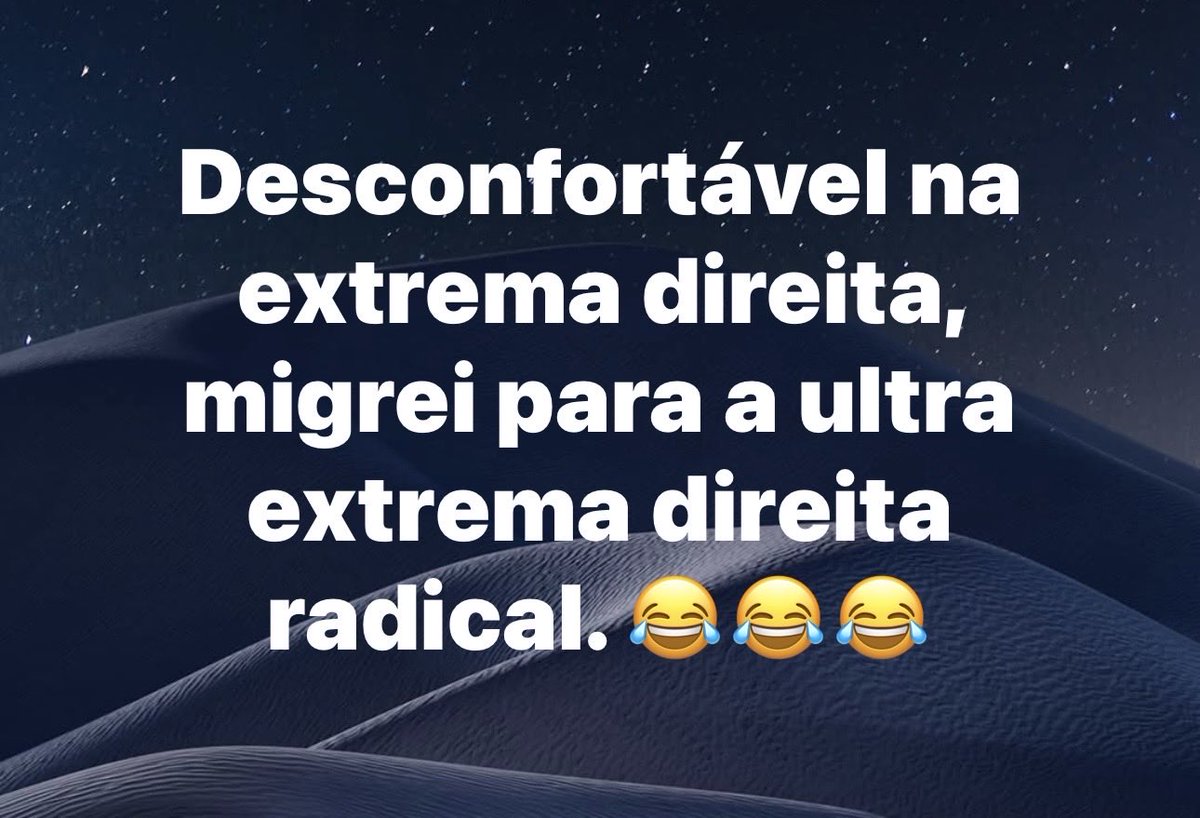 Muita calmaria na extrema direita.