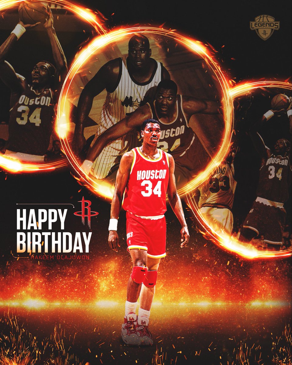 HoustonRockets's tweet image. Timeless Greatness. Happy birthday, Hakeem Olajuwon! 🐐