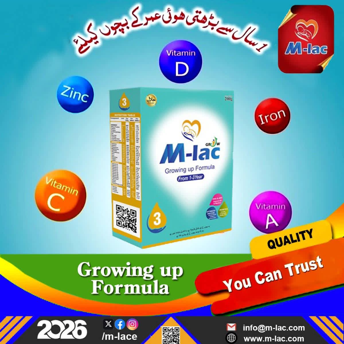 mlacinfant's tweet photo. Breaking News,
Introducing M-LAC GROW 3
Good Quality With NEW LOOK & Economy Packs.
#M-lacGrow3
#1YearOnwards
#CompleteNutrotion #GrowingupFormula
#GrowthAndImmunity
#CompleteCare
#QualityAssurance
#HealthOurPriority
#HappyTummy
#JoyFulMoods
#momsbestfriend
#NewLook https://t.co/aPtaAy8x51