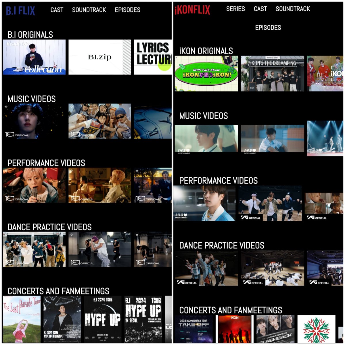 tttop131kon's tweet image. B.I FLIX and iKONFLIX 🤩

The new site contains masterlists of Hanbin contents and iKON contents 👇

B.I:
hanbin.temporaryflix.com

iKON:
ikon.temporaryflix.com

This is so cool 🫶

#HANBIN #BI #비아이 #김한빈
#iKON #아이콘