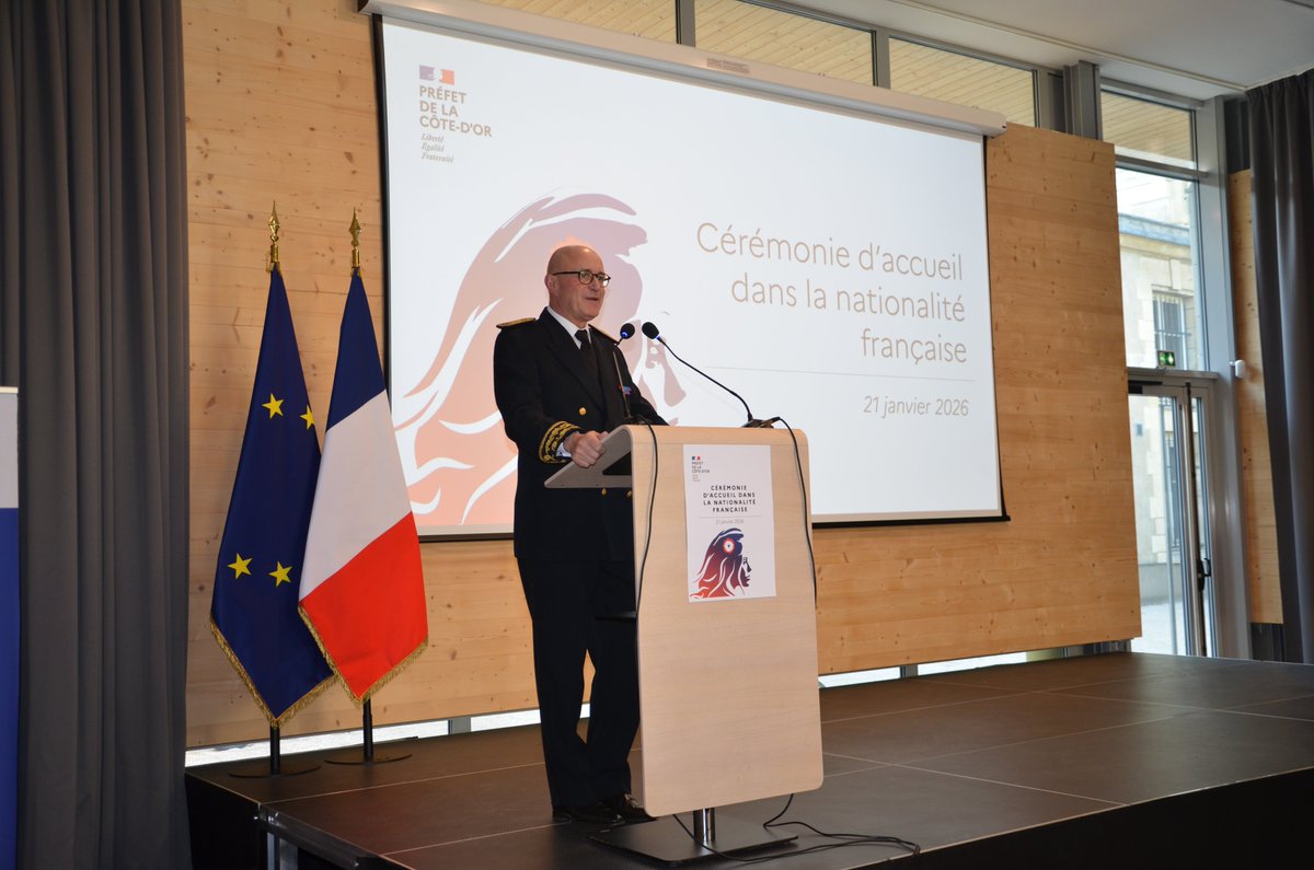 Image de Préfet Bourgogne-Franche-Comté Préfet Côte-d'Or - 🇫🇷 Cérémonie d’accueil dans la citoyenneté française à la préfecture de la Côte-d’Or

Aujourd’hui,